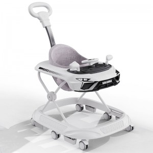 Baby walker with music, multiple functions, anti-O-leg, anti-rollover, foldable, 6-18 month walker