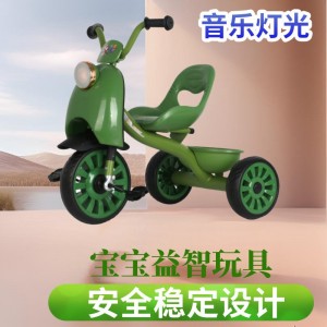 厂家儿童三轮车脚踏车大号玩具车宝宝自行车防侧翻轻便三轮车