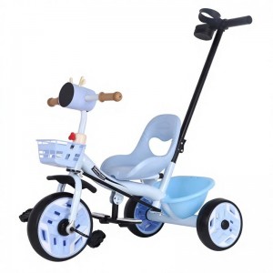 children's tricycle, detachable putter, pneumatic tire, adjustable seat, foot pedal, steel frame, toddler tricycle, 3 wheel bike