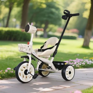 children's tricycle, detachable putter, pneumatic tire, adjustable seat, foot pedal, steel frame, toddler tricycle, 3 wheel bike