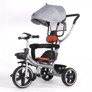 Ready stock children's tricycle, baby bike, 6-5 year old stroller, large light bike