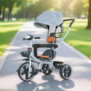 Ready stock children's tricycle, baby bike, 6-5 year old stroller, large light bike