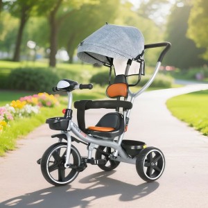 Ready stock children's tricycle, baby bike, 6-5 year old stroller, large light bike