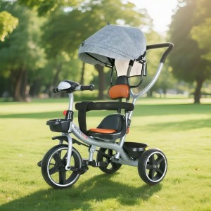 Ready stock children's tricycle, baby bike, 6-5 year old stroller, large light bike