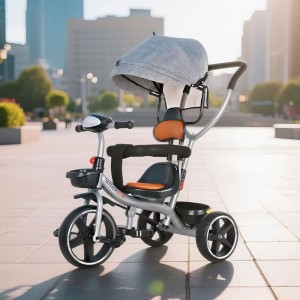 Ready stock children's tricycle, baby bike, 6-5 year old stroller, large light bike