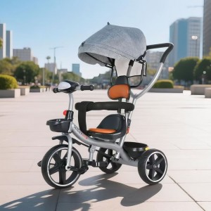 Ready stock children's tricycle, baby bike, 6-5 year old stroller, large light bike
