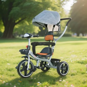 Ready stock children's tricycle, baby bike, 6-5 year old stroller, large light bike