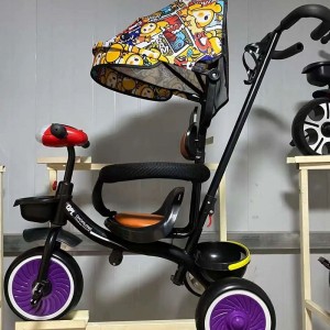手推车1-3-6岁宝宝脚踏车儿童三轮车男孩女孩童车音乐三轮自行车