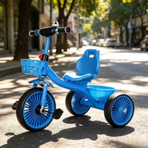 children's tricycle bicycle 2-6 year old boy and girl stroller with bucket pedals anti-rollover kids balance bike