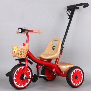 New children's pedals, tricycles, anti-rollover, silent wheels, light, music, kids bicycle, push handle, tricycles
