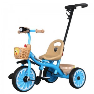 New children's pedals, tricycles, anti-rollover, silent wheels, light, music, kids bicycle, push handle, tricycles