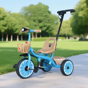 New children's pedals, tricycles, anti-rollover, silent wheels, light, music, kids bicycle, push handle, tricycles