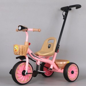 New children's pedals, tricycles, anti-rollover, silent wheels, light, music, kids bicycle, push handle, tricycles