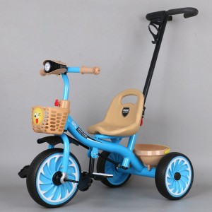 New children's pedals, tricycles, anti-rollover, silent wheels, light, music, kids bicycle, push handle, tricycles