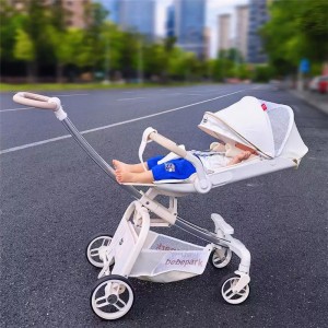 可双杆手推车婴童儿童溜娃神器双向高景观轻便可坐可躺可折叠