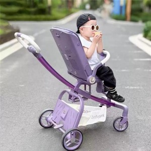 可双杆手推车婴童儿童溜娃神器双向高景观轻便可坐可躺可折叠