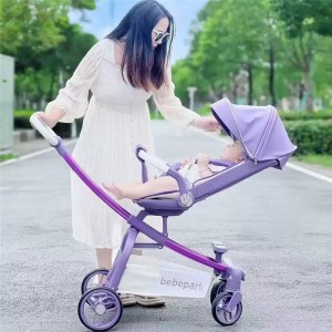 可双杆手推车婴童儿童溜娃神器双向高景观轻便可坐可躺可折叠