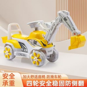 男孩玩具车挖土机工程车遥控电动四轮车儿童电动挖掘机可坐人