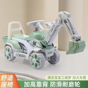 男孩玩具车挖土机工程车遥控电动四轮车儿童电动挖掘机可坐人