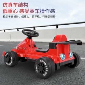 儿童电动车卡丁车四轮汽车遥控玩具车小孩童车可坐1-3岁宝宝