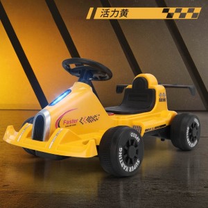 儿童电动车卡丁车四轮汽车遥控玩具车小孩童车可坐1-3岁宝宝