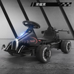 儿童电动车卡丁车四轮汽车遥控玩具车小孩童车可坐1-3岁宝宝