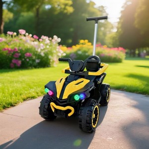 沙滩车儿童滑行车充电式男女孩童车可坐可骑推把滑行车玩具车