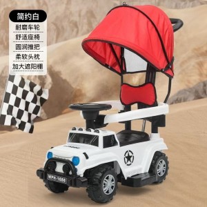 三合一儿童扭扭车四轮宝宝溜溜车1-3岁滑行车带音乐推杆护栏