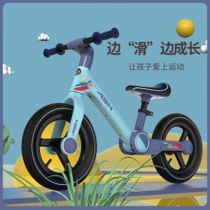 儿童尼龙折叠平衡车满3岁男女宝宝平行滑步车无脚踏自行车溜溜车