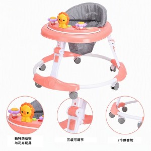三合一婴儿学步车音乐活动中心可调节高度6轮静音幼儿学步助手