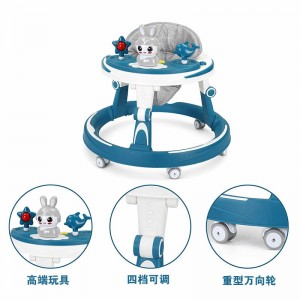 婴儿学步车带音乐新设计塑料框架和汽车玩具旋转轮婴儿学步椅