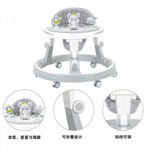 婴儿学步车防O型腿手推车多种功能防侧翻6-18月宝宝助步车