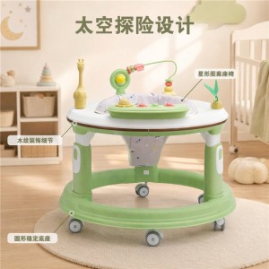 推式三合一灰色婴儿学步车/轻型音乐折叠婴儿学步车带轮子和座椅