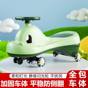 儿童扭扭车1-6岁溜溜车防侧翻摇摆车静音闪光轮音乐灯光宝宝玩具