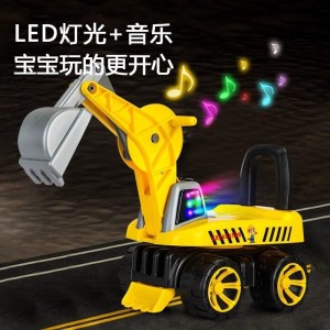 儿童挖掘机大号可坐人旋转座椅宝宝勾机老挖工程车小孩玩具挖土车