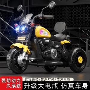 儿童电动摩托车男孩充电电动车三轮车宝宝童车小孩电瓶车双驱动