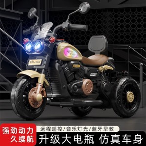儿童电动摩托车男孩充电电动车三轮车宝宝童车小孩电瓶车双驱动