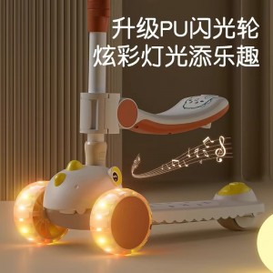 滑板车三合一可坐可滑行小推车带音乐2-6岁1宝宝溜溜童车