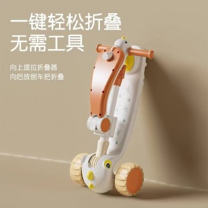 滑板车三合一可坐可滑行小推车带音乐2-6岁1宝宝溜溜童车
