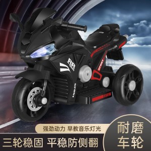 儿童电动摩托车充电遥控玩具车三轮车男女电瓶摩托摩托车