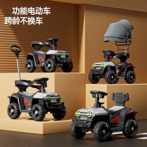宝宝四轮越野车 1-3岁小孩遥控玩具汽车可坐人童车 儿童电动车