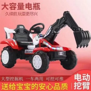 电动挖掘机玩具车 适合男孩和女孩 节日礼物 玩具挖掘机