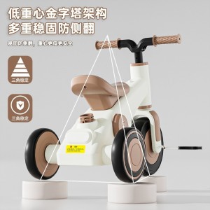 儿童三轮车脚踏车3岁到6岁男女手推车三合一宝宝推车可骑可滑童车