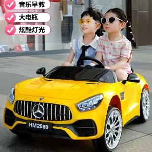 儿童电动汽车双座四轮遥控摇摆宝宝玩具车可坐双人婴儿车童车