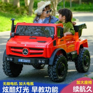 新款儿童电动翻斗车可做大人小孩四轮车可自驾可遥控充电玩具车