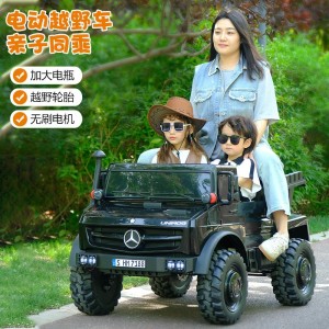 新款儿童电动翻斗车可做大人小孩四轮车可自驾可遥控充电玩具车