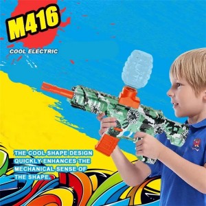 玩具家居 m416电动抛球机软子弹枪玩具夹电池高速飞溅儿童玩具枪