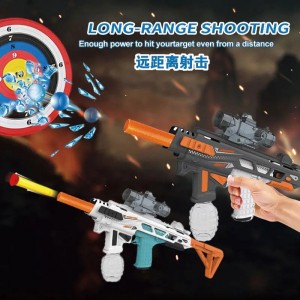 3合1软子弹枪玩具电动爆丸器可充电高速自动飞溅球玩具枪