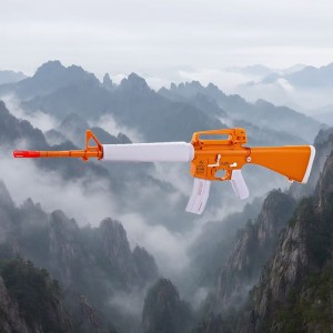 儿童夏季户外电子玩具M416射击沙滩自动水枪高压塑料DIY组装爆破器