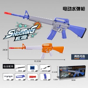 儿童夏季户外电子玩具M416射击沙滩自动水枪高压塑料DIY组装爆破器